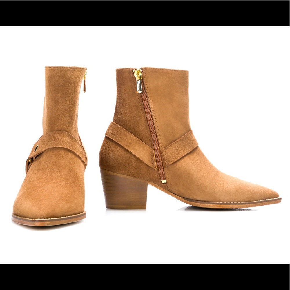 Men’s US12/EU45 Suede Ankle Boot in Light Brown
